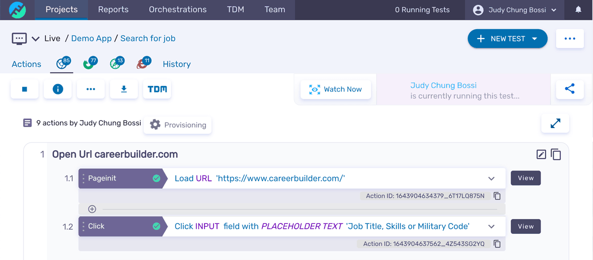 Live Execution | Functionize